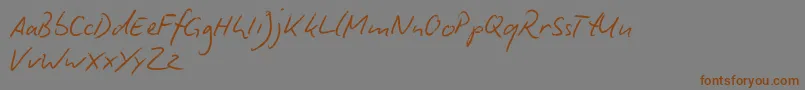 fuente BiroScriptReduced – Fuentes Marrones Sobre Fondo Gris