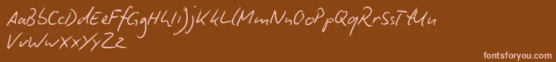 Saiba mais sobre a fonte BiroScriptReduced Fonte BiroScriptReduced – fontes rosa em um fundo marrom