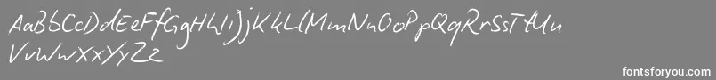 フォントBiroScriptReduced – 灰色の背景に白い文字