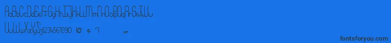 Babydoll Font – Black Fonts on Blue Background