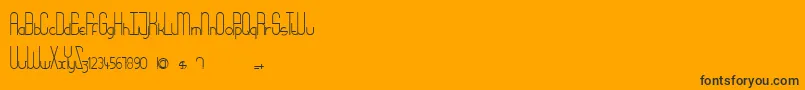 Babydoll-Schriftart – Schwarze Schriften auf orangefarbenem Hintergrund