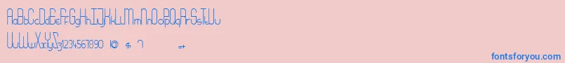 Babydoll Font – Blue Fonts on Pink Background