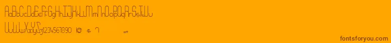 Babydoll Font – Brown Fonts on Orange Background