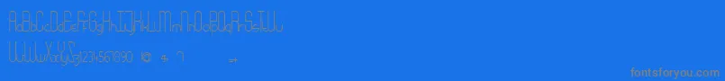 Babydoll Font – Gray Fonts on Blue Background