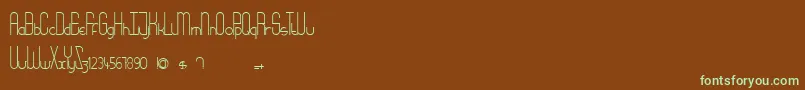 Czcionka Babydoll – zielone czcionki na brązowym tle