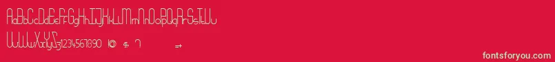 Babydoll Font – Green Fonts on Red Background