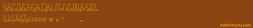 Babydoll Font – Orange Fonts on Brown Background