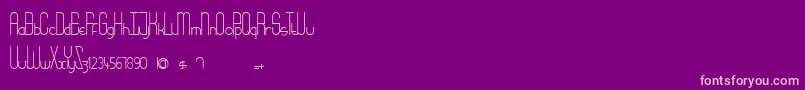 Babydoll-fontti – vaaleanpunaiset fontit violetilla taustalla