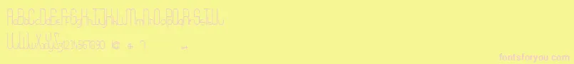 フォントBabydoll – ピンクのフォント、黄色の背景