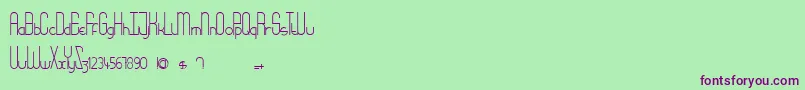 Babydoll Font – Purple Fonts on Green Background