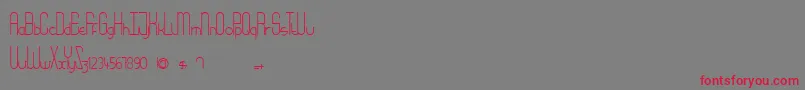 Babydoll Font – Red Fonts on Gray Background