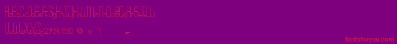 Police Babydoll – polices rouges sur fond violet