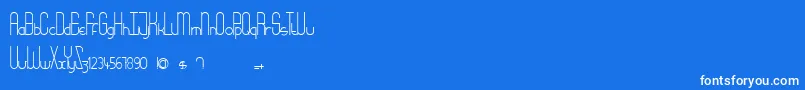 Babydoll Font – White Fonts on Blue Background