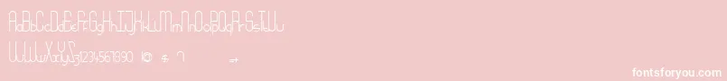 Police Babydoll – polices blanches sur fond rose