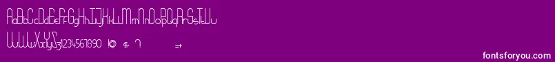 Babydoll Font – White Fonts on Purple Background