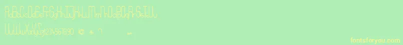 Police Babydoll – polices jaunes sur fond vert