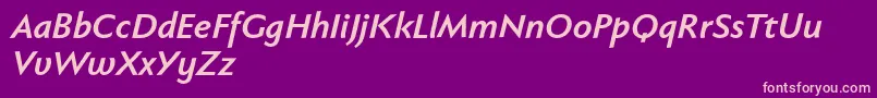 Fabersanspro76reduced Font – Pink Fonts on Purple Background