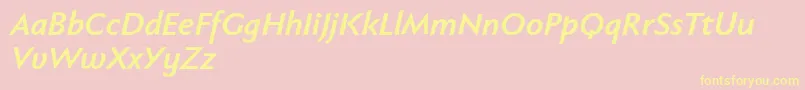 Fabersanspro76reduced Font – Yellow Fonts on Pink Background