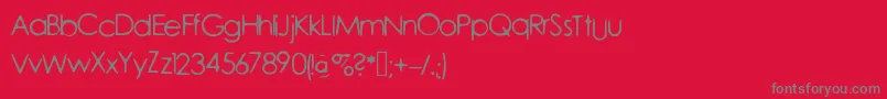 Forgotten Font – Gray Fonts on Red Background
