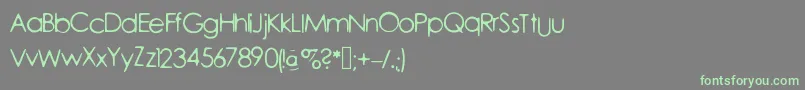 Forgotten Font – Green Fonts on Gray Background