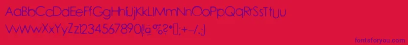 Forgotten Font – Purple Fonts on Red Background