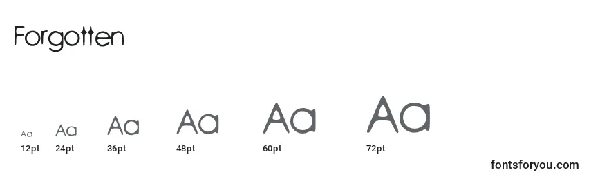 Forgotten Font Sizes