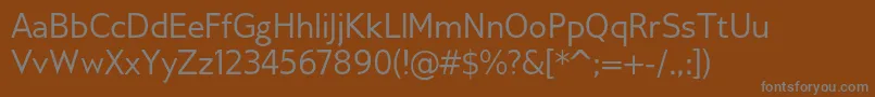 Шрифт GilliusadfRegular – серые шрифты на коричневом фоне