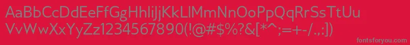 GilliusadfRegular Font – Gray Fonts on Red Background
