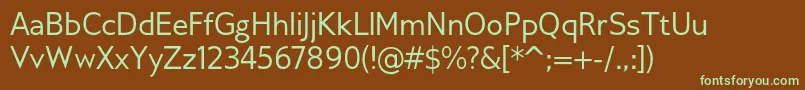 Шрифт GilliusadfRegular – зелёные шрифты на коричневом фоне