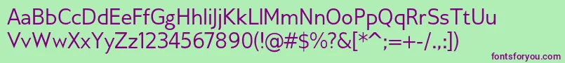 GilliusadfRegular Font – Purple Fonts on Green Background