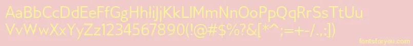 GilliusadfRegular Font – Yellow Fonts on Pink Background