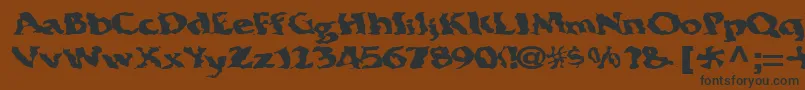 Electricwave7RegularTtext Font – Black Fonts on Brown Background