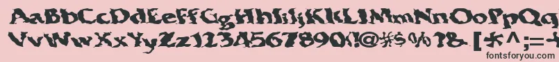 Electricwave7RegularTtext Font – Black Fonts on Pink Background