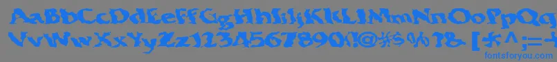 Electricwave7RegularTtext Font – Blue Fonts on Gray Background