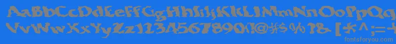 Electricwave7RegularTtext Font – Gray Fonts on Blue Background