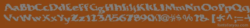 Electricwave7RegularTtext Font – Gray Fonts on Brown Background