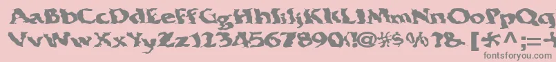 Electricwave7RegularTtext Font – Gray Fonts on Pink Background