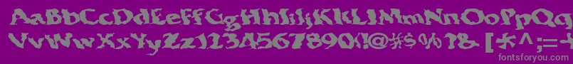 Electricwave7RegularTtext Font – Gray Fonts on Purple Background