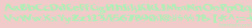 Electricwave7RegularTtext Font – Green Fonts on Pink Background