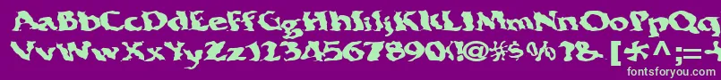Electricwave7RegularTtext Font – Green Fonts on Purple Background