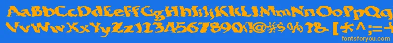 Electricwave7RegularTtext Font – Orange Fonts on Blue Background