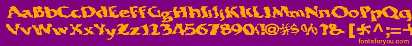 Electricwave7RegularTtext Font – Orange Fonts on Purple Background
