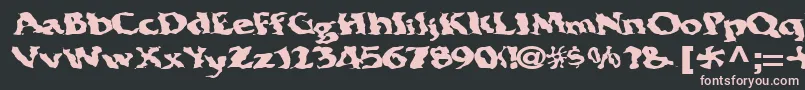 Electricwave7RegularTtext-Schriftart – Rosa Schriften auf schwarzem Hintergrund