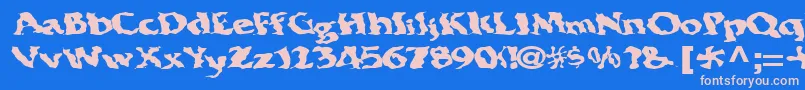 Electricwave7RegularTtext Font – Pink Fonts on Blue Background