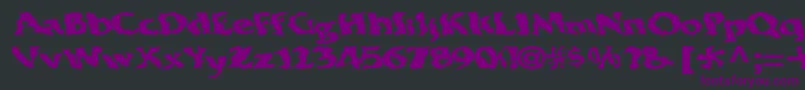 Шрифт Electricwave7RegularTtext – фиолетовые шрифты на чёрном фоне