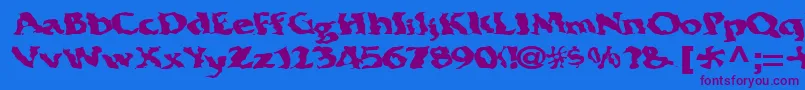 Electricwave7RegularTtext Font – Purple Fonts on Blue Background