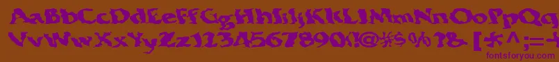 Electricwave7RegularTtext-Schriftart – Violette Schriften auf braunem Hintergrund