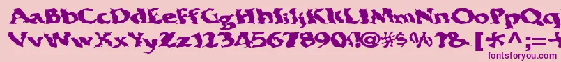 Шрифт Electricwave7RegularTtext – фиолетовые шрифты на розовом фоне
