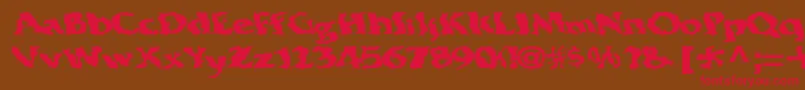 Electricwave7RegularTtext Font – Red Fonts on Brown Background