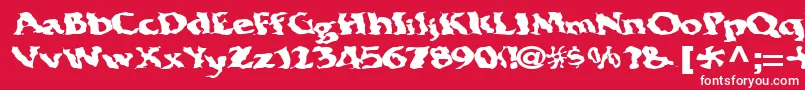 Electricwave7RegularTtext-Schriftart – Weiße Schriften auf rotem Hintergrund